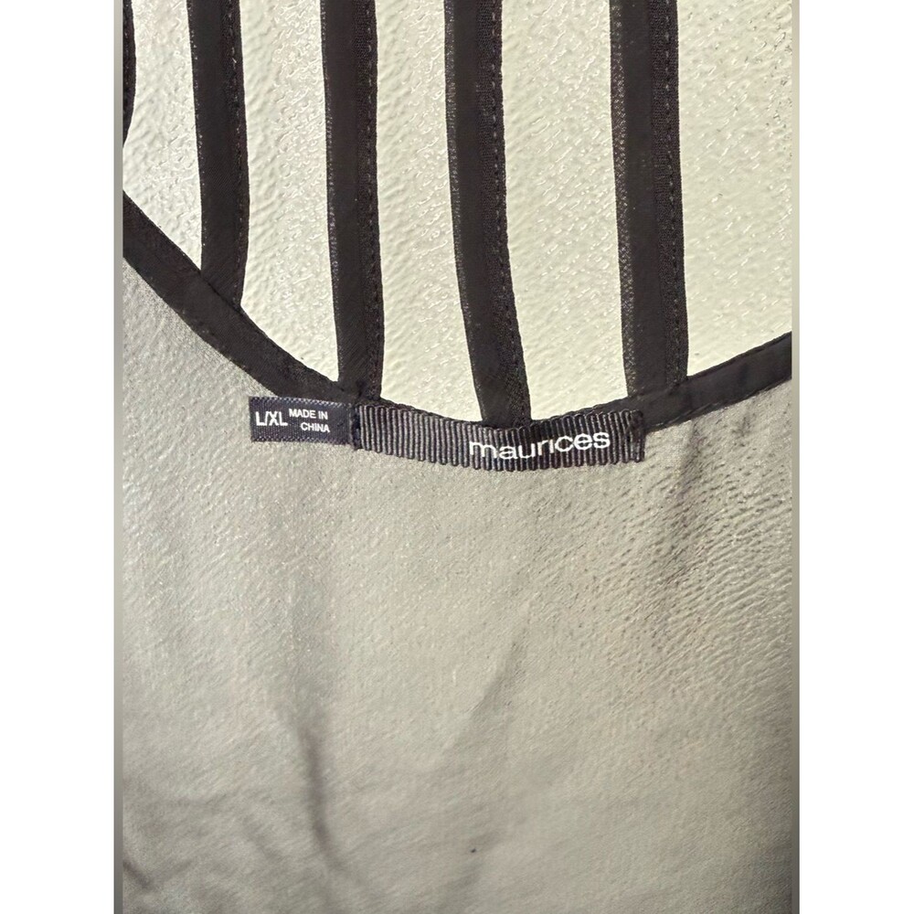 Maurices Black Sheer Strappy-Back Kimono L/XL - Picture 2 of 3